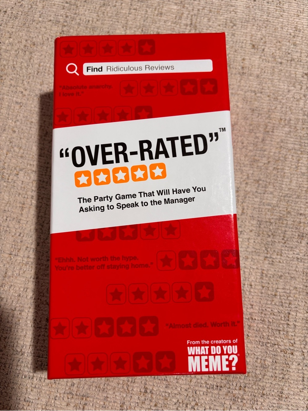 What Do You Meme OVER-RATED Party Game Review Card Game